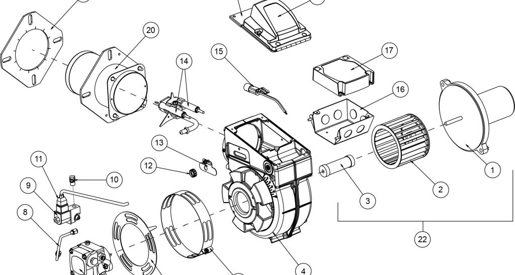 Burners exploded views & Spare Parts list