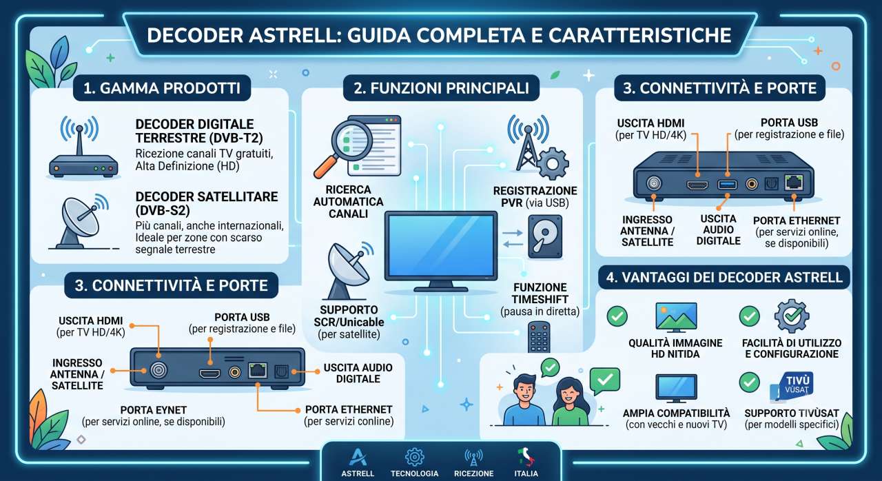 Manuali uso decoder digitali terrestre Astrell