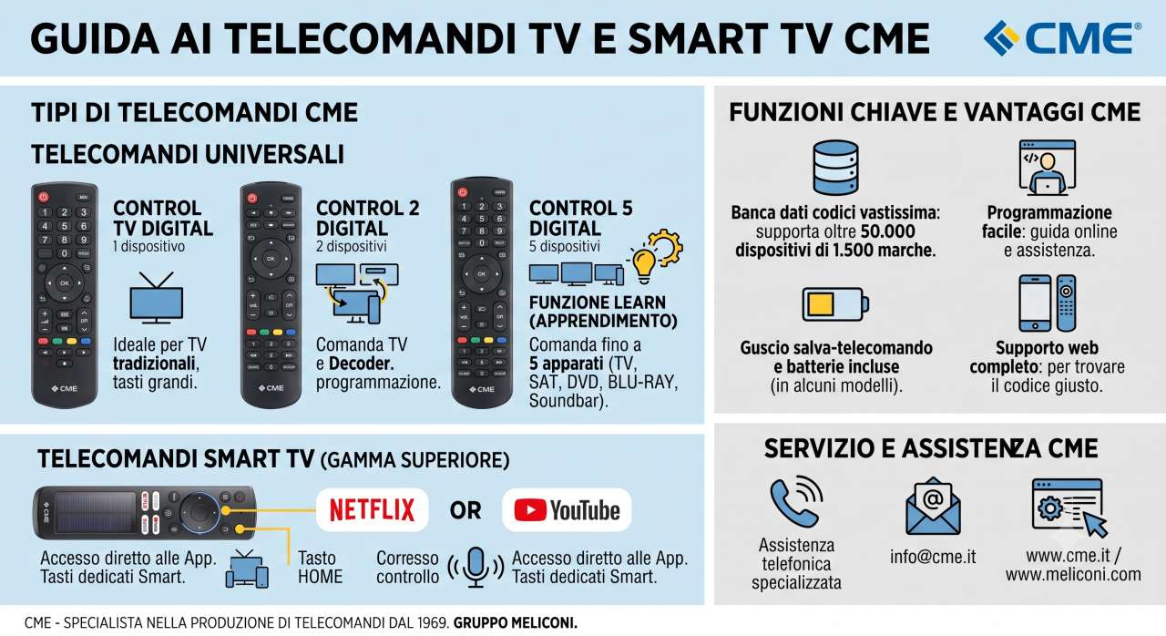 Manuali uso Telecomandi TV e Smart TV CME