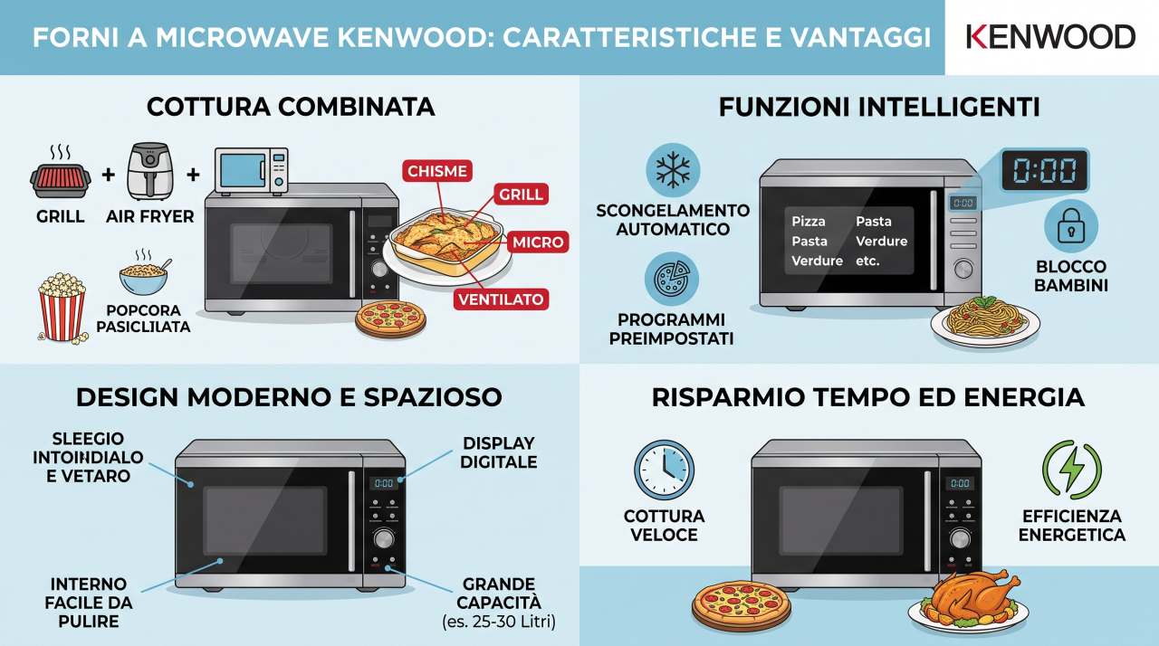 Schede tecniche e manuali uso forni a microonde Kenwood