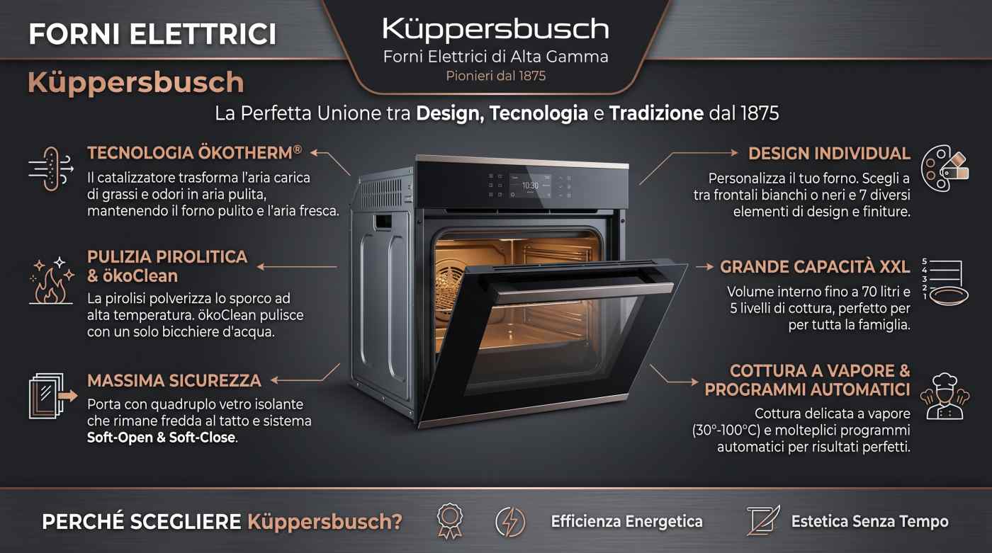 Schede tecniche e manuali uso forni elettrici Kuppersbusch