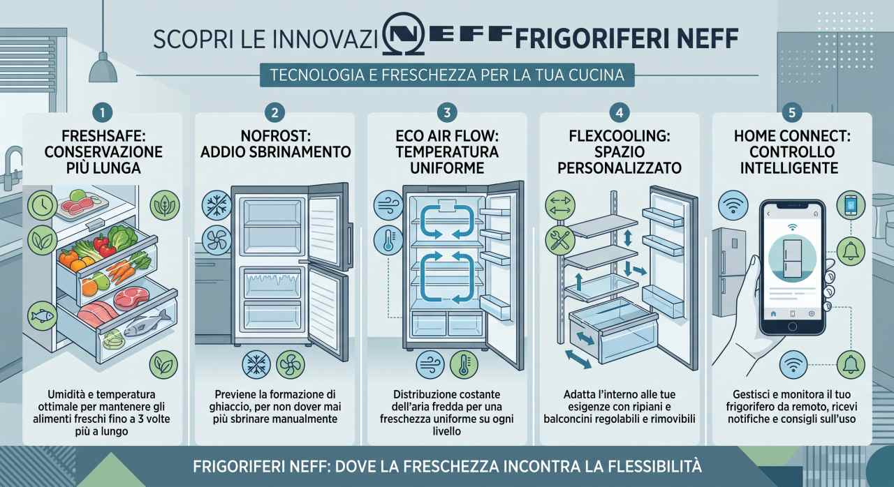 Schede tecniche e manuali uso frigoriferi Neff