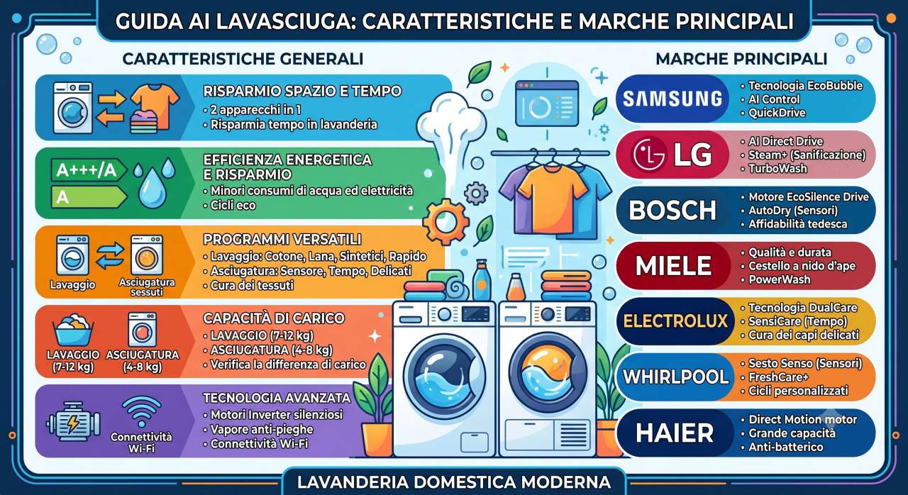 Schede tecniche e manuali uso lavasciuga