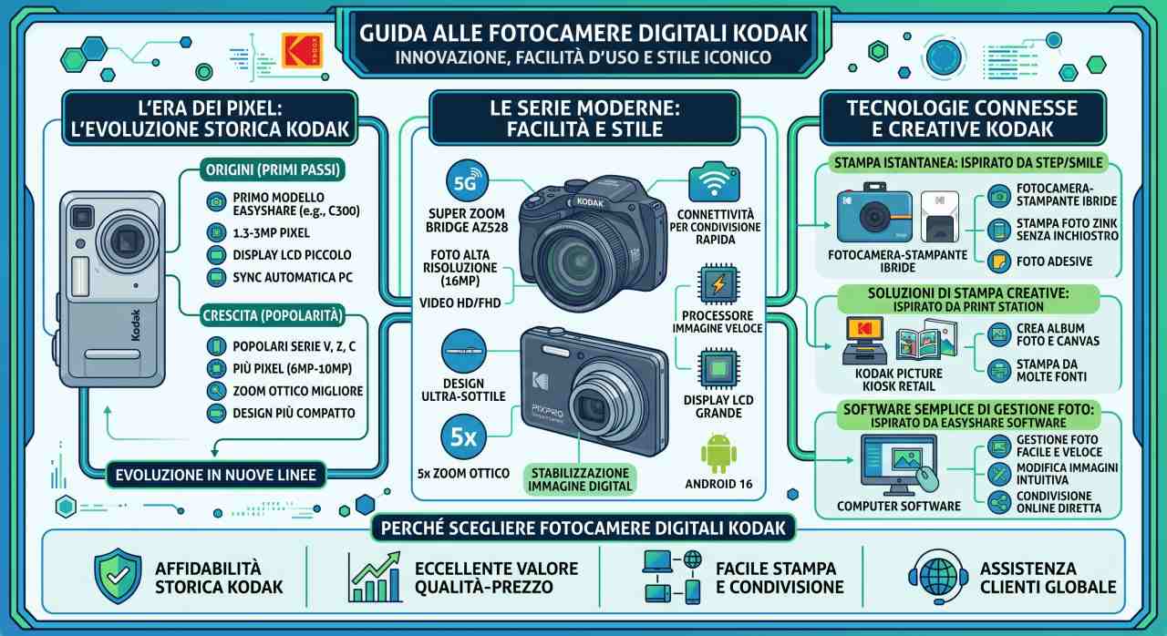 Schede tecniche e manuali uso fotocamere digitali Kodak