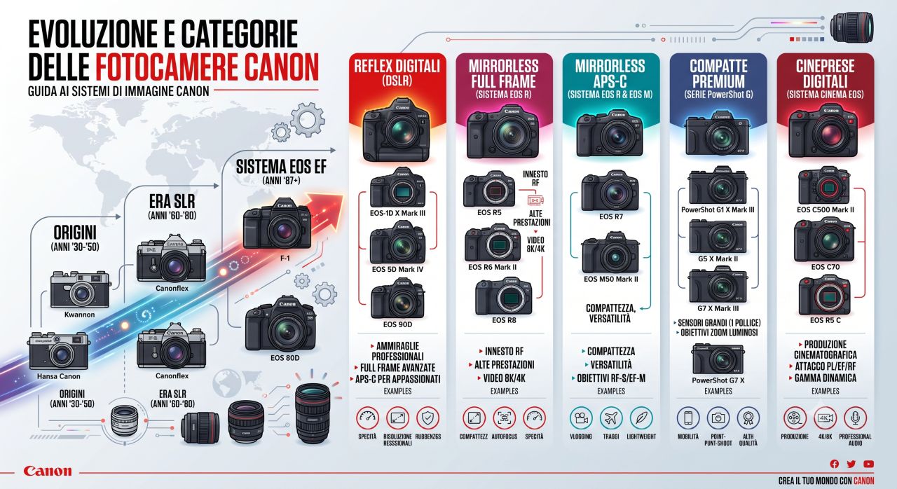 Schede tecniche e manuali uso videocamere Canon