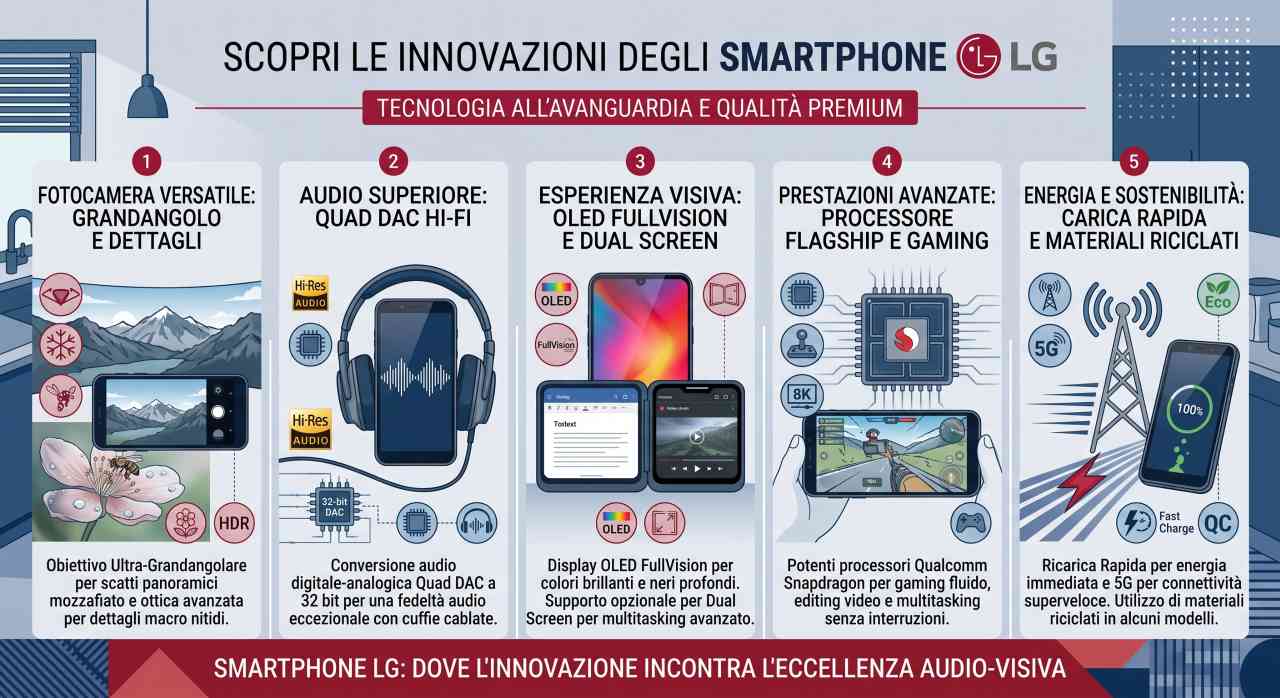 Schede tecniche e manuali uso smartphone LG