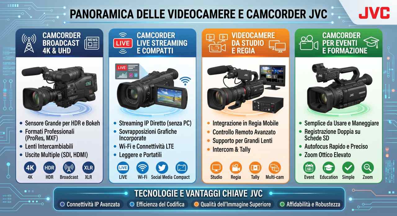 Schede tecniche e manuali uso videocamere Jvc
