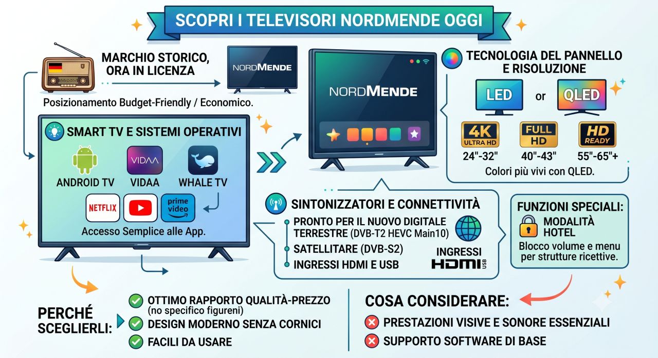 Infografica schede tecniche e manuali uso televisori Nordmende